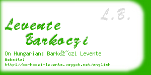 levente barkoczi business card
